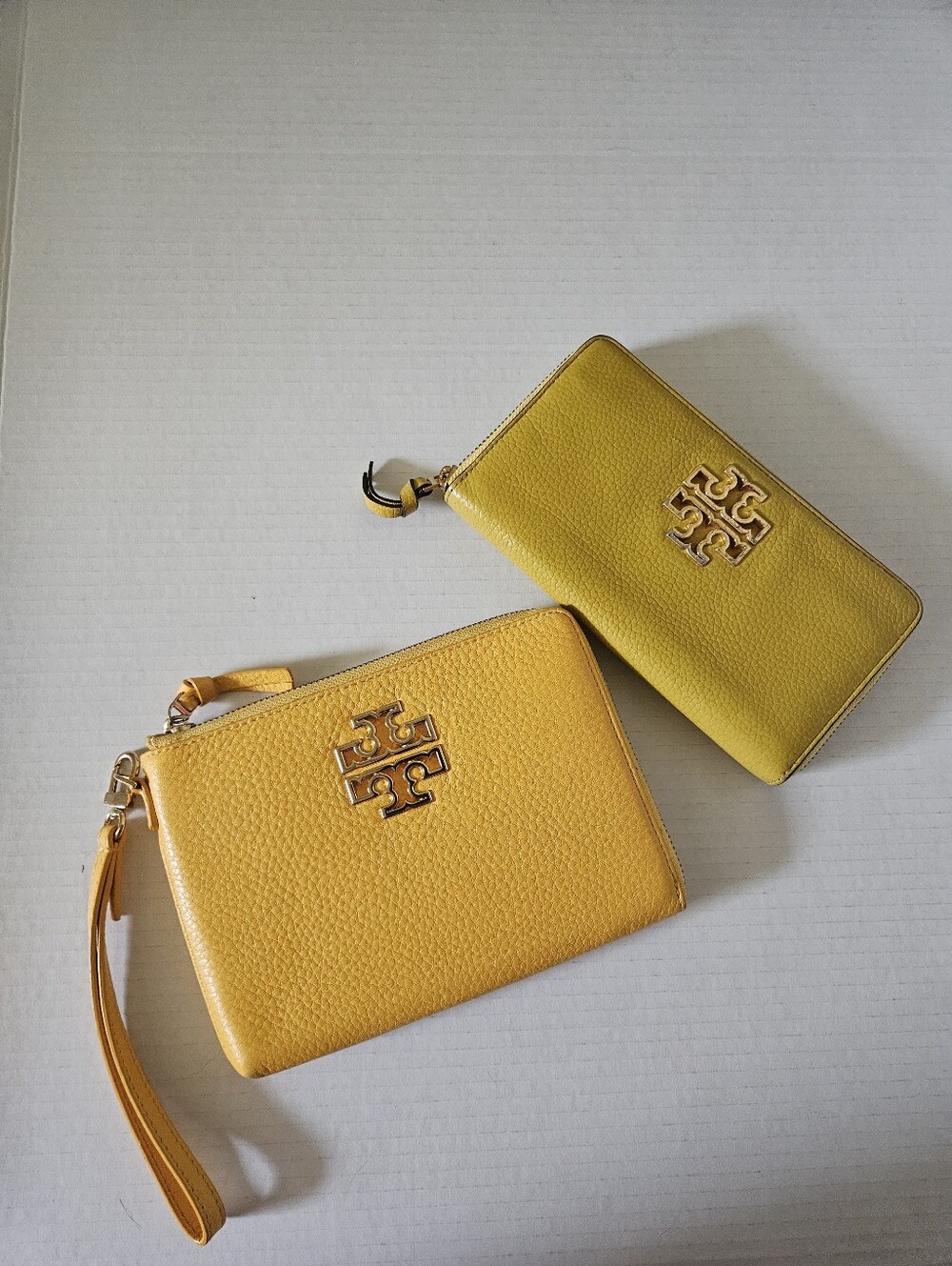Tory Burch Yellow Leather Wristlet/ Wallet